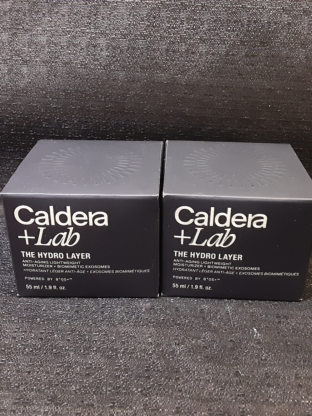 2 New Caldera + Lab The Hydro Layer Moisturizer – Black Packaging